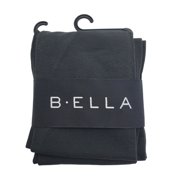 70% Cotton Blend Tights MEDIUM Graphite Gray B.ella Erika Opaque Italy Hosiery - Picture 2 of 6